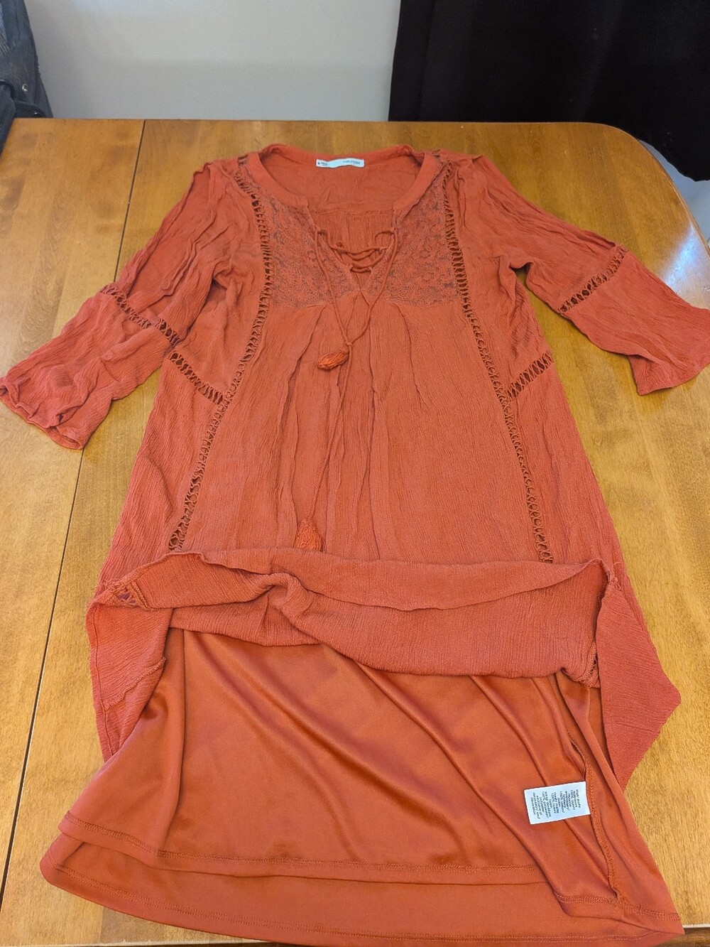 Rust Boho Lined dress